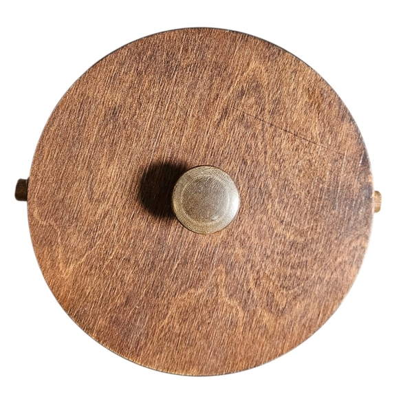 VTG Baskettville Putney VT Firkin Wood Ice Bucket Barrel Style Lid Liner Handle - Picture 8 of 13